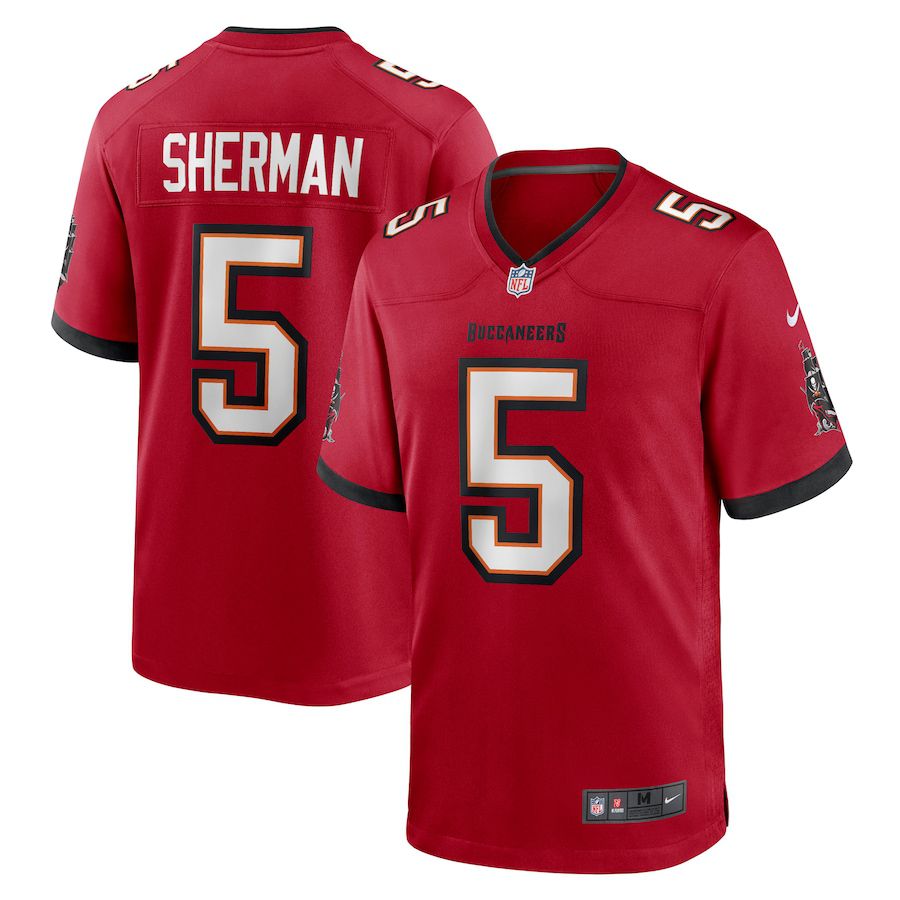 Men Tampa Bay Buccaneers 5 Richard Sherman Nike Red Game NFL Jersey